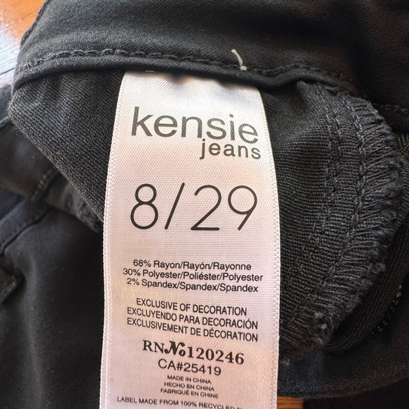 Kensie Ladies  Black Skinny Jeans NWOT. size 6 - Picture 4 of 4